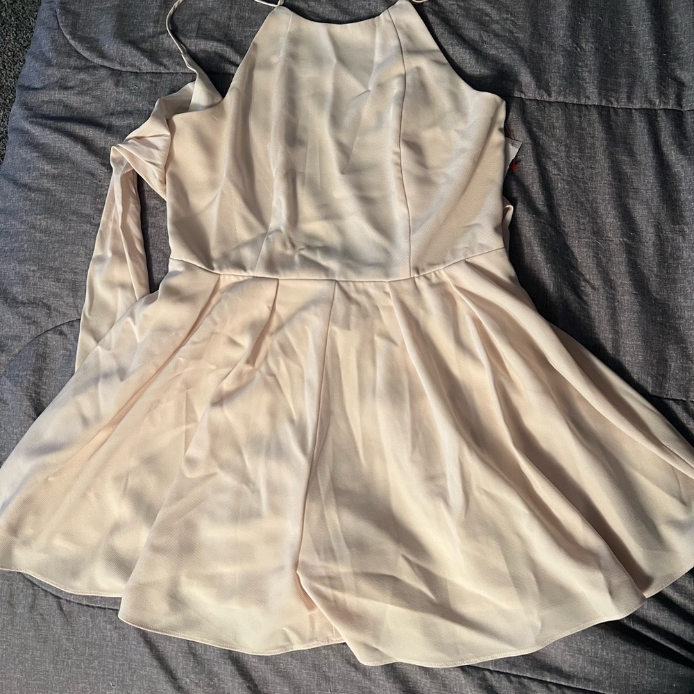 Sugar Lips Romper, Large, Cream, Cute, Formal, Business Casual